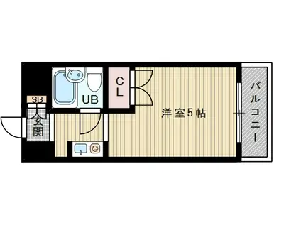 阪急電鉄京都線 上新庄駅 徒歩2分 7階建 築28年(1K/1階)の間取り写真