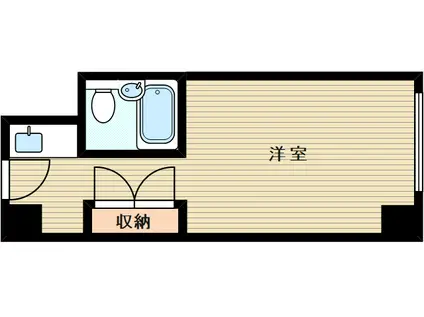 ステュディオ新大阪(ワンルーム/2階)の間取り写真