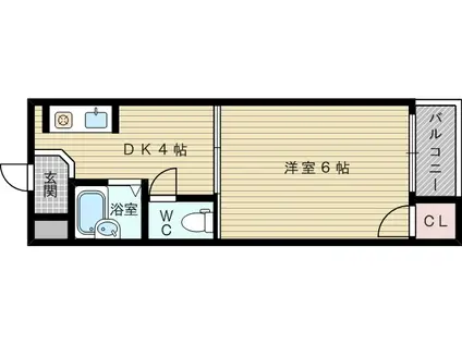 アピア幸和(1DK/2階)の間取り写真