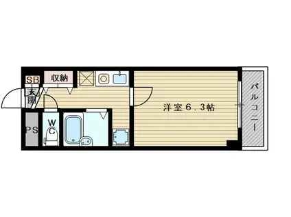 クレール相川(1K/2階)の間取り写真