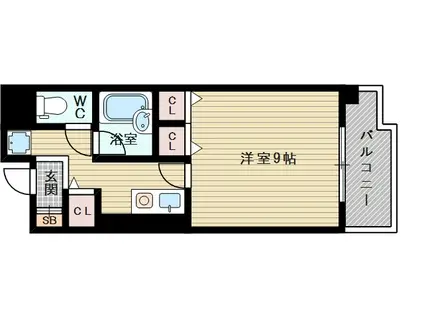 シャルマン新大阪(1K/11階)の間取り写真