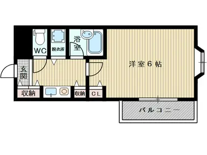 コスモプラザ新大阪(1K/7階)の間取り写真