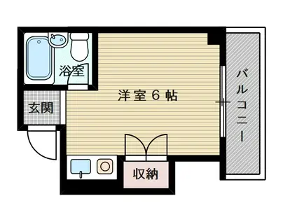 リーベ里(ワンルーム/2階)の間取り写真