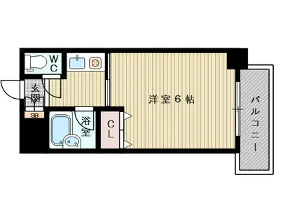 モーニングサンヒルズ(1K/7階)の間取り写真