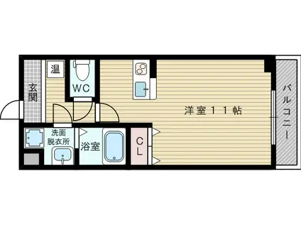 フローライト上新庄駅前(ワンルーム/8階)の間取り写真