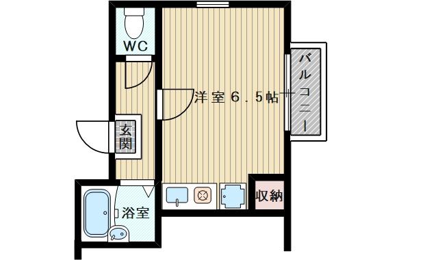 UP GRAND菅原(ワンルーム/3階)の間取り写真