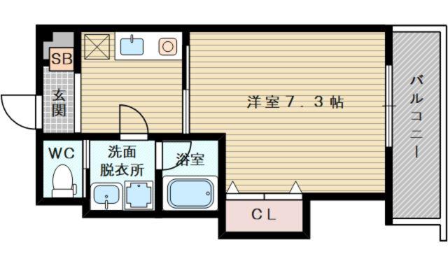 センコート パトル(1K/2階)の間取り写真