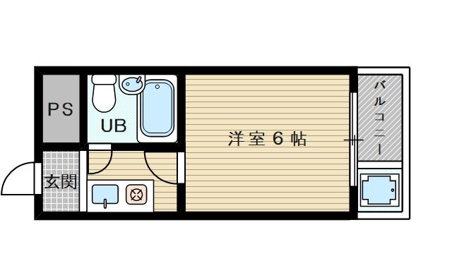OSKY21(1K/2階)の間取り写真
