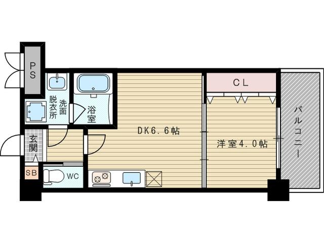 レオングラン新大阪レジデンス(1DK/10階)の間取り写真
