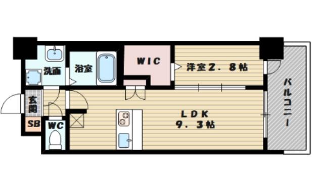 セレニテ新大阪プリエ(1LDK/10階)の間取り写真