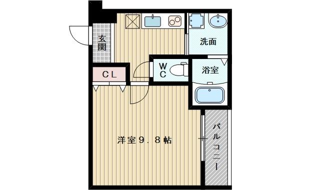 フジパレス瑞光駅東(1K/1階)の間取り写真