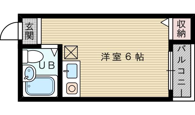 アーバンハイツ上新庄(1K/3階)の間取り写真