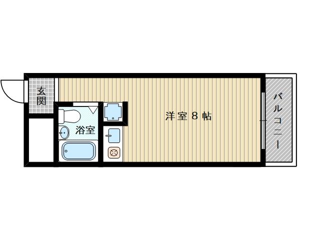 朝日プラザアドバンス淡路(ワンルーム/8階)の間取り写真
