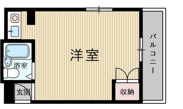 ケティ淡路(ワンルーム/3階)の間取り写真
