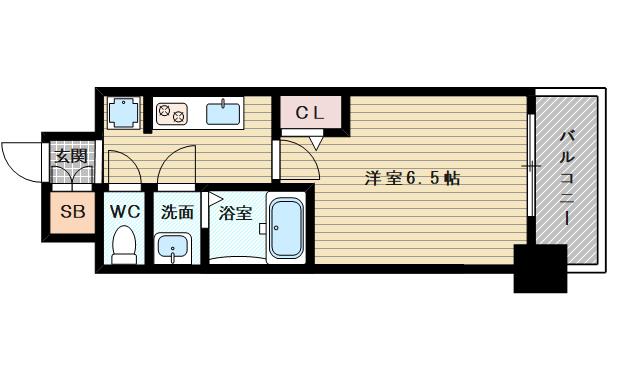 フォーリアライズ淡路ライツ(1K/8階)の間取り写真
