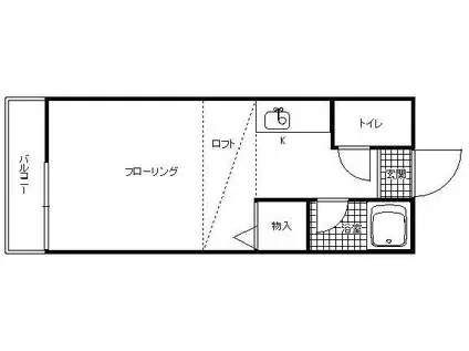 サンフィールド小倉(ワンルーム/1階)の間取り写真