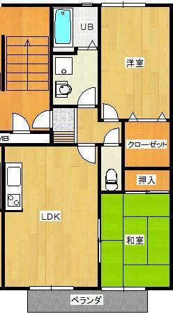 博多南線 博多南駅 徒歩14分 3階建 築31年(2LDK/1階)の間取り写真