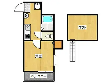MIUハウス(1K/2階)の間取り写真