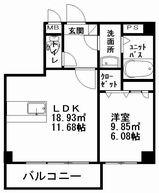 西鉄天神大牟田線 雑餉隈駅 徒歩8分 5階建 築19年(1LDK/5階)の間取り写真