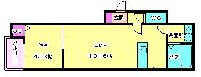 ルピナス横手南町Ⅱ(1LDK/1階)の間取り写真