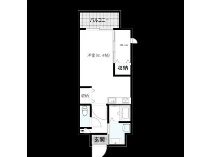 LIFE FIELD東那珂(1LDK/3階)の間取り写真