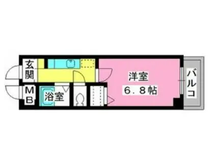 キャロット385(1K/2階)の間取り写真