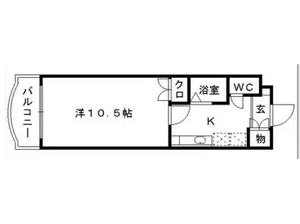 シャルム井尻(1K/4階)の間取り写真