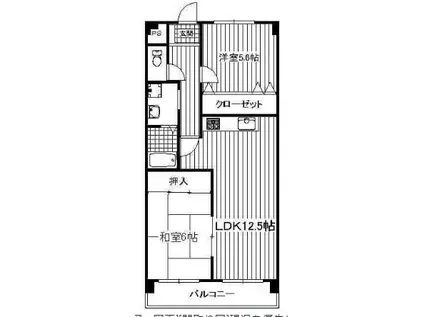 アグリーブルメゾン(2LDK/3階)の間取り写真