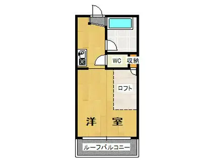 松村ビル(1K/2階)の間取り写真