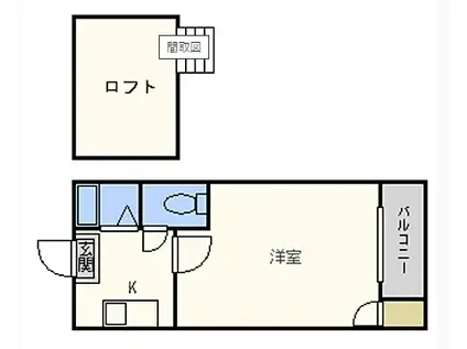 コスモシャトー(1K/1階)の間取り写真