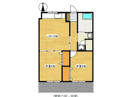 サンコーポ・江崎(2LDK/2階)の間取り写真