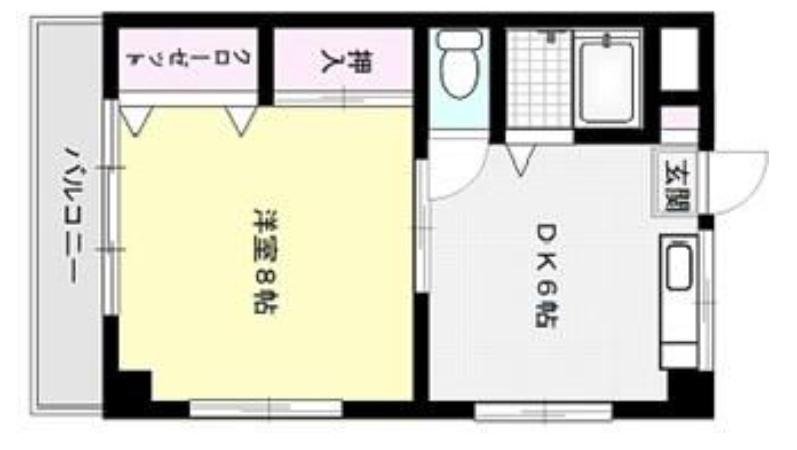 コーポオリエール(1DK/2階)の間取り写真
