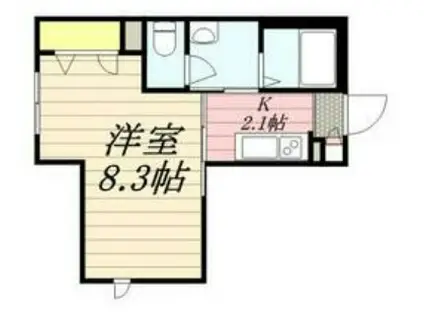 CASA(1K/2階)の間取り写真