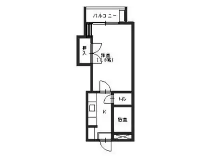 ライフネスト楓(1K/2階)の間取り写真