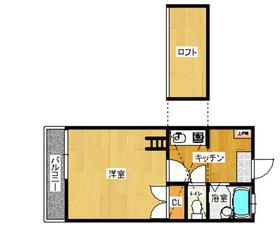 マスカレード大橋東Ⅰ(1K/2階)の間取り写真