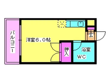 エスポワール井尻(ワンルーム/1階)の間取り写真