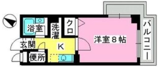 ジュネス井尻駅前(1K/4階)の間取り写真