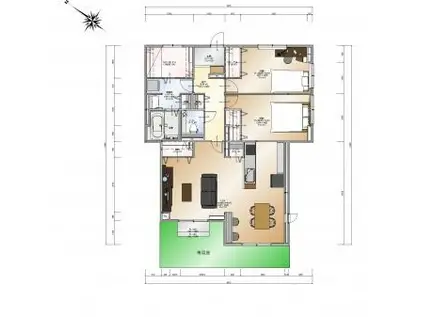 アルバ御笠の森(2LDK)の間取り写真