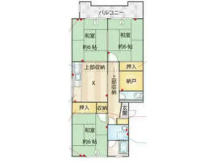 コンダクトヴィレッジ井尻ノース(3DK/5階)の間取り写真