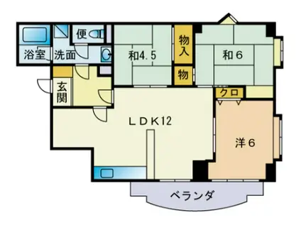 プレジデント春日(3LDK/2階)の間取り写真