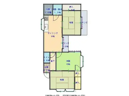 松尾コーポ(3LDK/2階)の間取り写真