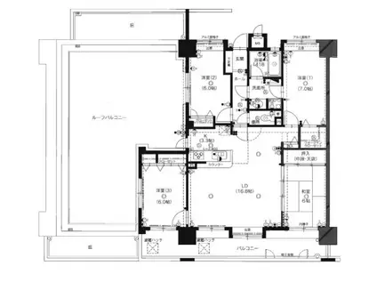 アプローズ諸岡(4LDK/6階)の間取り写真