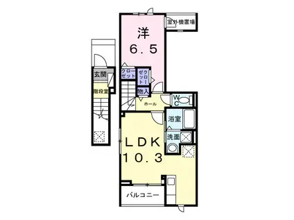 グランスイート横手南(1LDK/2階)の間取り写真