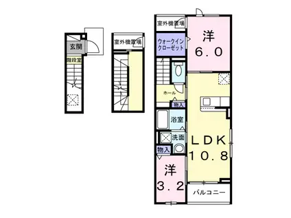 グランスイート横手南(2LDK/3階)の間取り写真