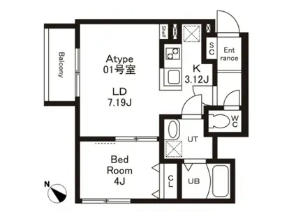 CHERIM南福岡V(1LDK/3階)の間取り写真