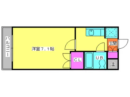 グレイス井尻第2(1K/1階)の間取り写真