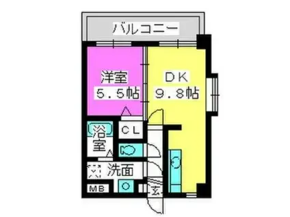 アークプラザしおばる(1LDK/3階)の間取り写真