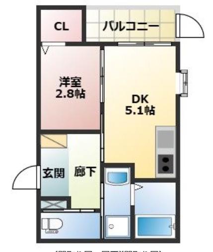 ソラナ博多(1DK/1階)の間取り写真