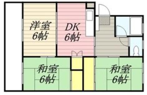 清水ハイツ(2LDK/2階)の間取り写真