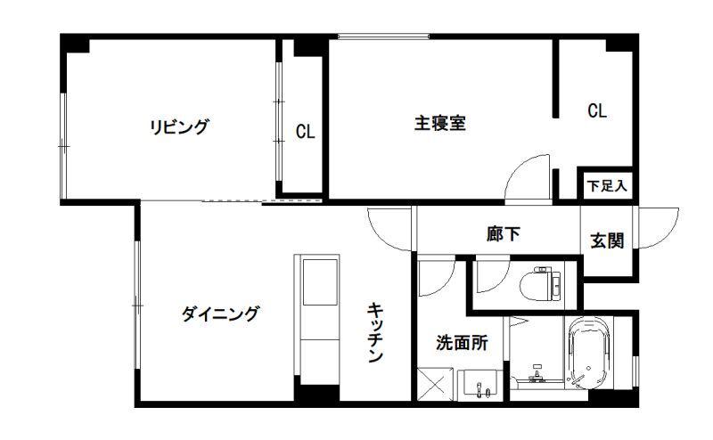 サニーガーデン(2LDK/3階)の間取り写真